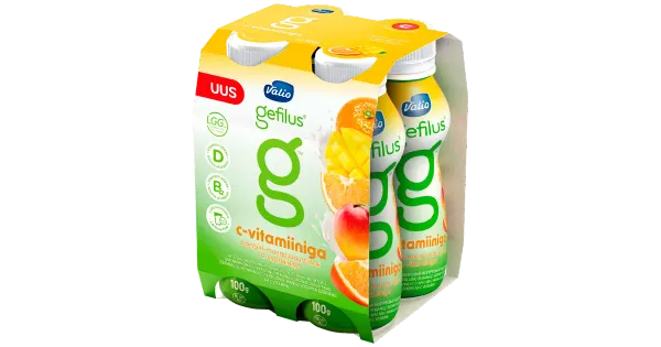 Gefilus jogurtijook apelsini-mango C-vitamiiniga laktoosivaba 4x100g