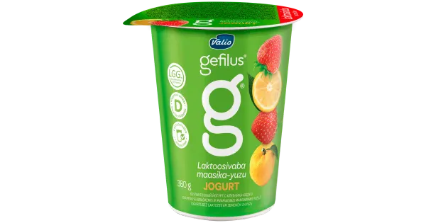 Gefilus Maasika-Yuzu jogurt, laktoosivaba, 380 g
