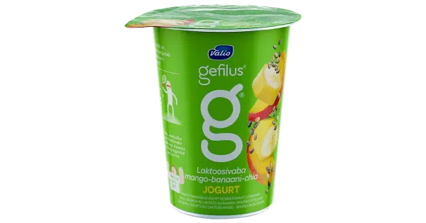 Gefilus Mango-banaani-chia jogurt, 380 g