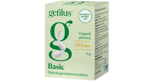 Gefilus piimhappebakteritega kapslid 20tk 6g