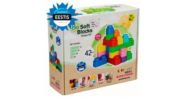 Gerardo's Toys Pehmete klotside komplekt 42 tk