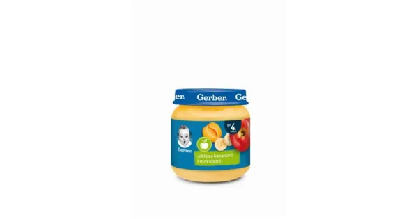 GERBER õuna-aprikoosi-banaanipüree 4k, 125 g