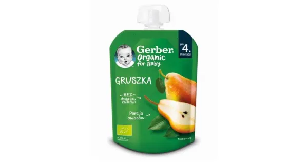 GERBER pirnipüree, orgaaniline, 4k, 80 g
