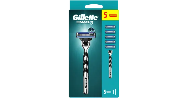 Gillette varuterad mach 3-tera 5tk+käepide