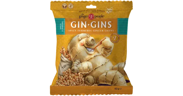 GinGins Kurkum-Ingveri närimiskommid 60g