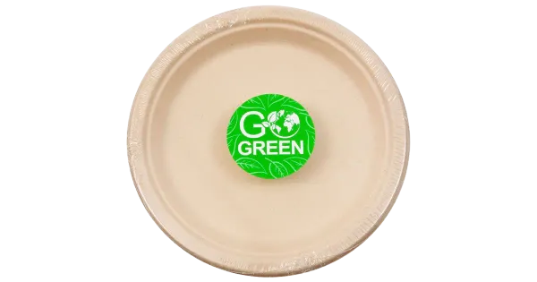 Go Green suhkruroost taldrikud 23cm, 10tk
