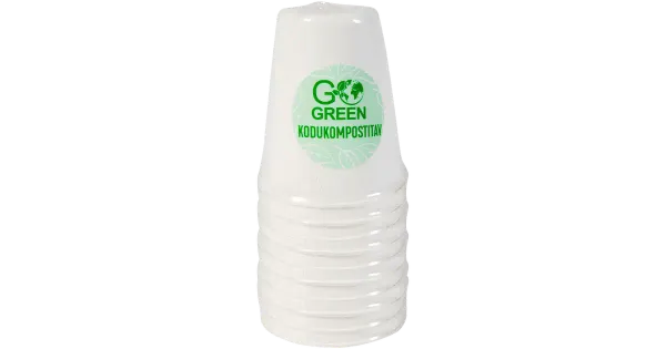 Go Green suhkruroost topsid 250ml (kodukompostitavad), 10tk