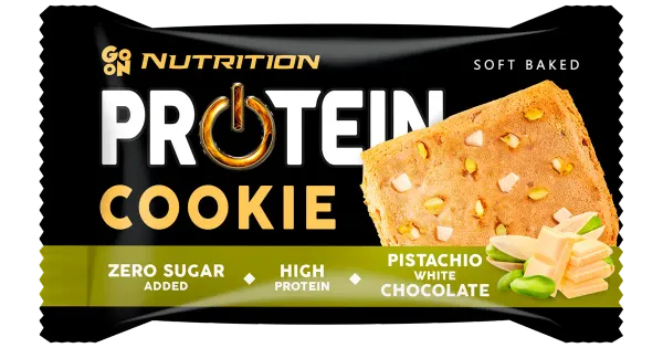 Go On proteiiniküpsis pistaatsia ja valge šokolaadiga 50g