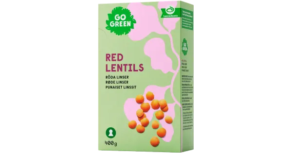 GoGreen punased läätsed, 400 g