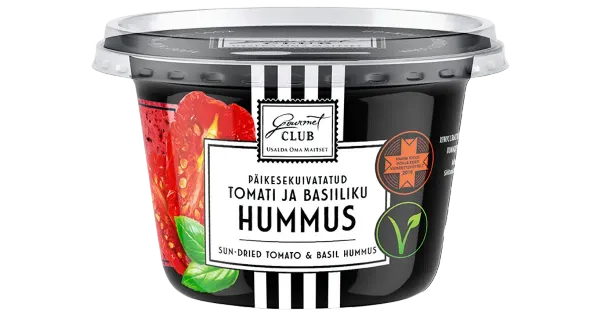 Gourmet Club Päikesekuivatatud tomati ja basiiliku hummus, 200 g
