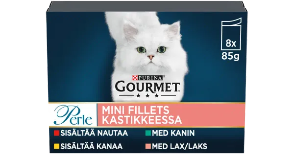 Gourmet täissööt kassidele, neli erinevat valikut 8 × 85 g