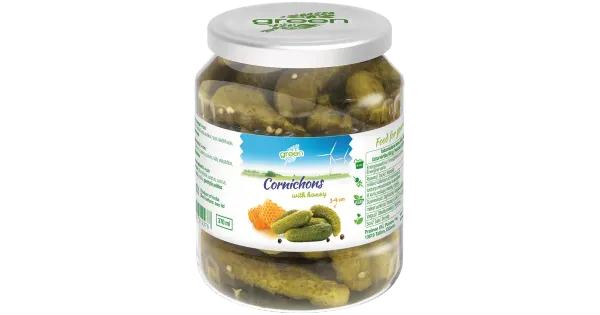 Green kornišonid 1-4 cm meega 370 ml