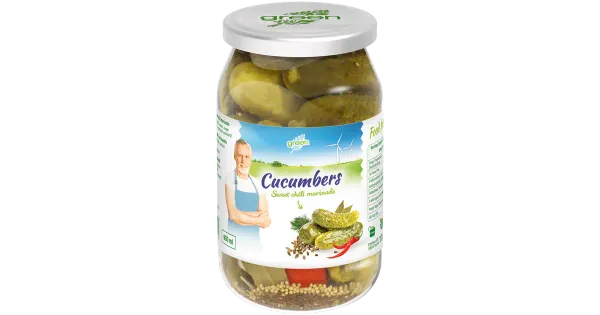 Green kurgid sweet chili marinaadis 450g