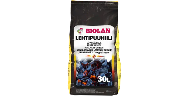 Grillsüsi 30 l, kõrgekvaliteediline lehtpuusüsi