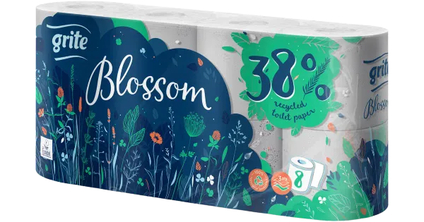 Grite Blossom tualettpaber 8 rulli 3-kihiline