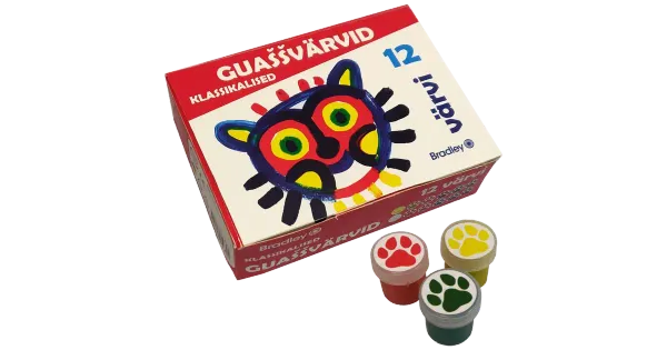Guašš12 värvi a'20 ml klassikaline