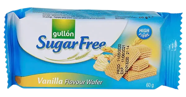 Gullon suhkruvabad vaniljevahvlid 60 g