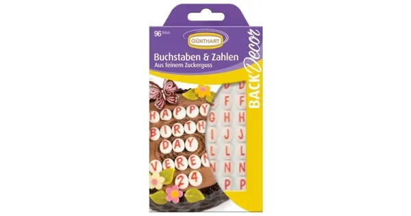 Günthart decor tähed ja numbrid 96 tk 27 g