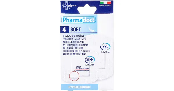 Haavapadi Pharmadoct Soft Hypoallergenic tundlikule nahale 4tk