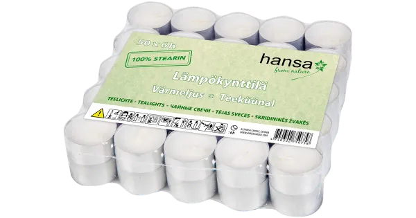Hansa Candle teeküünal 6h 50tk