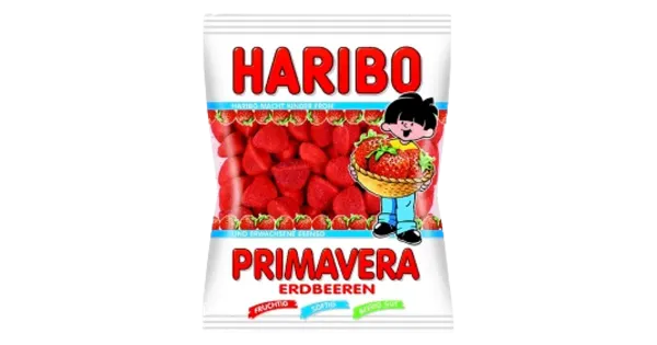 HARIBO Maasikad, suhkrukattega vahukommid 100g