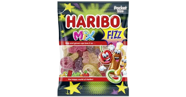 HARIBO Mix Fizz hapud kummikommid 100g