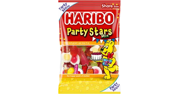 Haribo Party Stars kummikommide segu 375g
