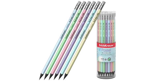 Harilik pliiats kummiga plastik pastel