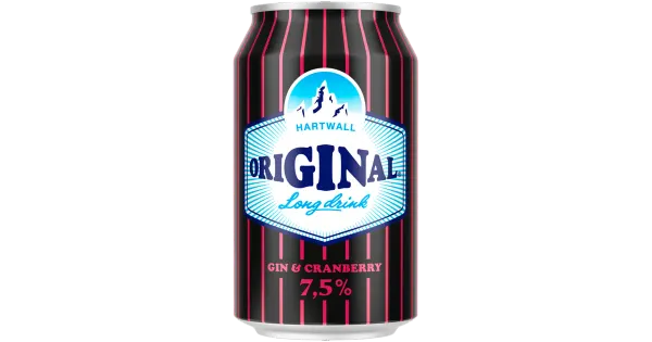 Hartwall Original Long Drink Strong Cranberry muu alkohoolne jook 7,5%vol 330 ml