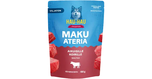 Hau-Hau Champion koeraeine täiskasv.koertele veiselihaga 150g