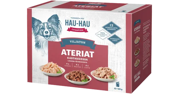 Hau-Hau Champion koeratoiduvalik kastmes 12x85g