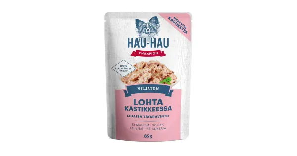 Hau-Hau Champion koeratoit lõhega kastmes 85 G