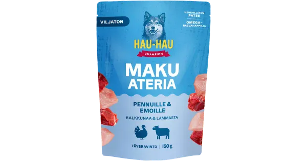 Hau-Hau Champion maitsev eine kutsikatele ja emadele kalkuni- ja lambalihaga 150 g