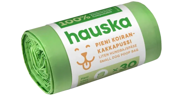 Hauska väikesed rohelised biolagunevad väljaheitekotid 2 l, 30 tk.