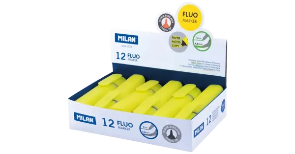 Helestusmarker milan fluo, lćµigat ots 1-4,8 mm - kollane