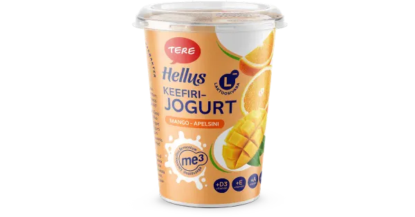 Hellus ME-3 keefirijogurt mango-apelsini, 380 g