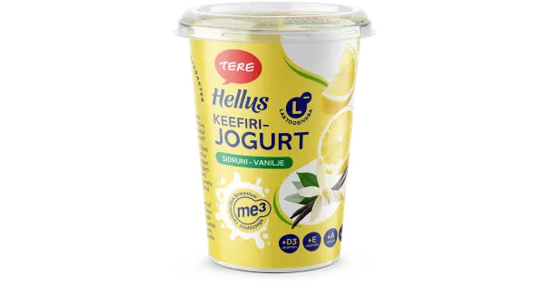 Hellus ME-3 keefirijogurt sidruni-vanilli, 380 g