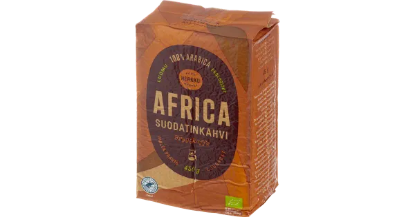 Herkku Aafrika hele röst jahvatatud kohv 450g