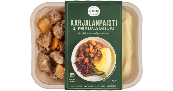 Herkku Karjala lihahautis kartulipüreega, 350 g