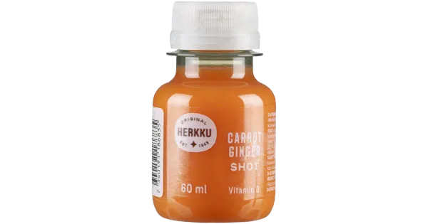 Herkku Porgandi-Ingveri shot + D-vitamiin 60 ml