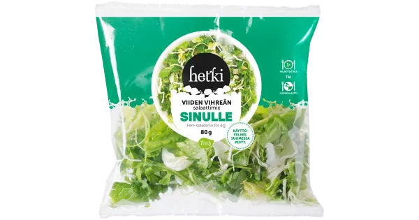 Hetki Viie rohelise salati mix 80 g
