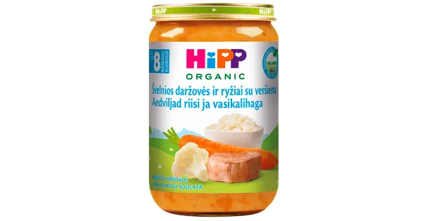 HiPP Aedviljad riisi ja vasikalihaga ÖKO al. 8k