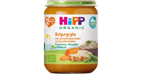 HiPP Bulguripada köögiviljade ja kalkuniga 12 kuud 250g