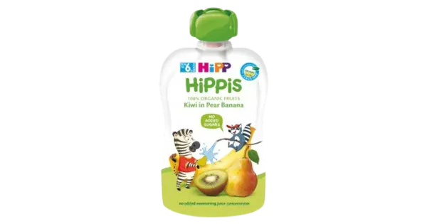 Hipp Hippis kiivi-pirni-banaanipüree 100 g, öko, alates 6-elukuust