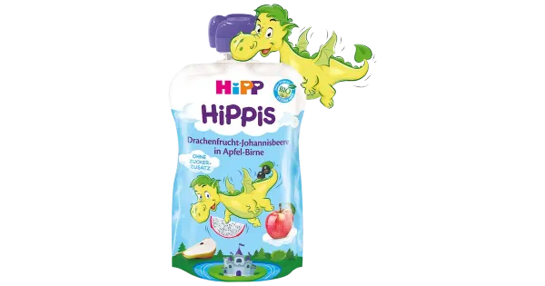 HIPP Hippis õuna-pirnipüree draakonvilja ja musta sõstraga BIO 1a