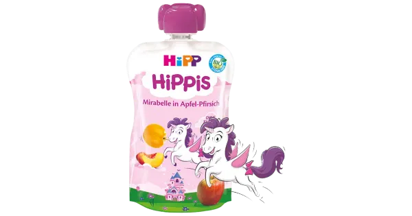 HIPP Hippis õuna-virsikupüree mirabelle ploomiga BIO 1a