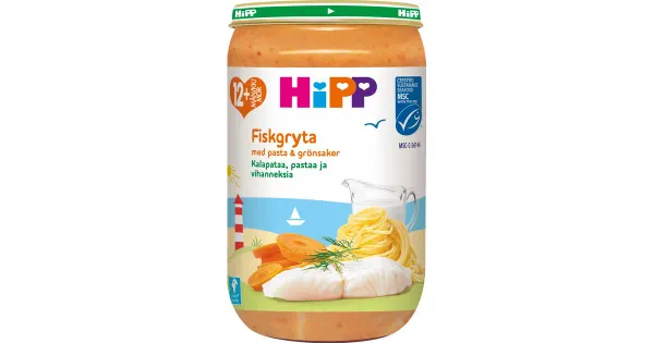 Hipp kalapada pasta ja köögiviljadega 12k+ 250g