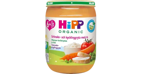 Hipp ökoloogiline köögivilja-kanapada riisiga 6k+ 190g