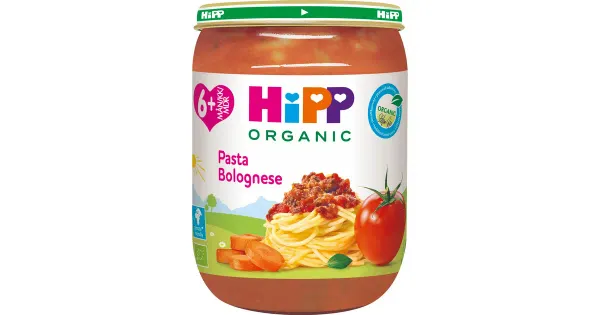 Hipp pasta bolognese lastele alates 6-elukuust, 190 g