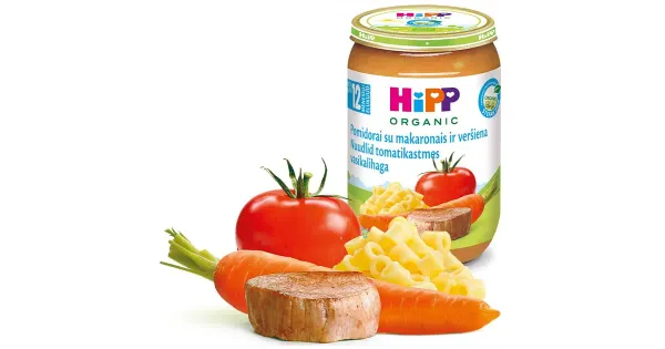 Hipp tomati-nuudli-vasikalihapüree 220 g, alates 12-elukuust